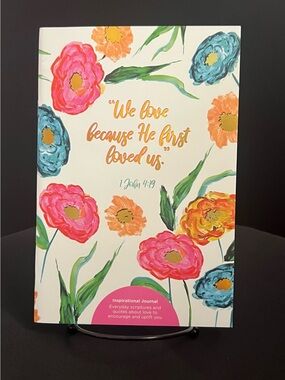 LOVE Inspirational Journal — Pink, Orange, Teal Flowers